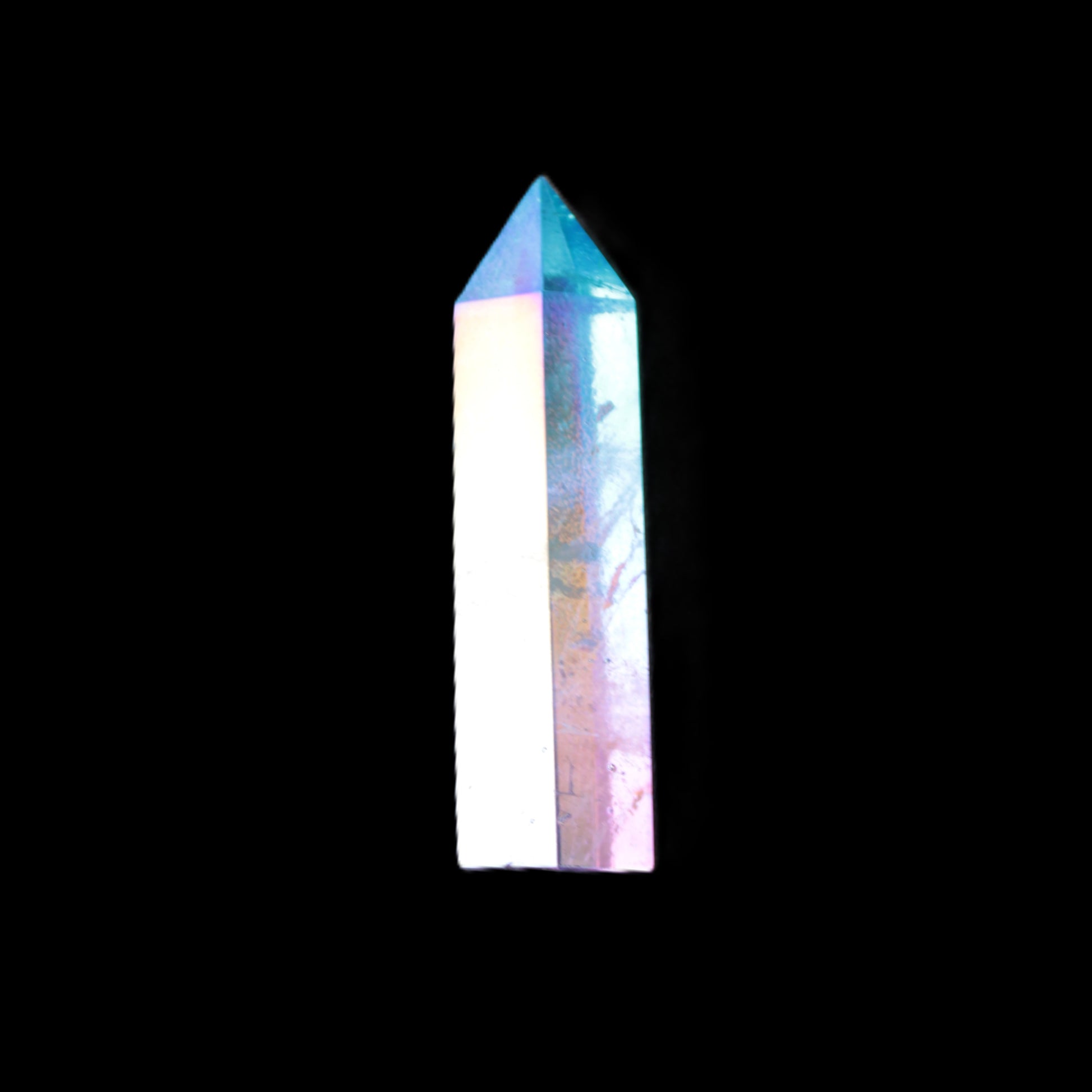 Angel Aura Quartz titanium electroplated wand 44-48mm 13-15g Rocks and Things