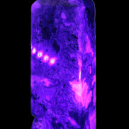 Water Grass Moss Agate obelisk 430g in UV light