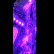 Water Grass Moss Agate obelisk 430g in UV light