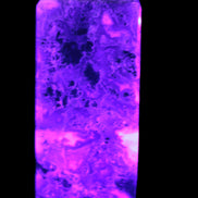 Water Grass Moss Agate obelisk 430g in UV light