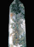Water Grass Moss agate obelisk 430g Rocks and Things