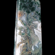 Water Grass Moss agate obelisk 430g Rocks and Things