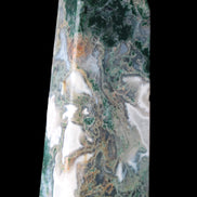 Water Grass Moss agate obelisk 430g Rocks and Things