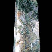 Water Grass Moss agate obelisk 430g Rocks and Things