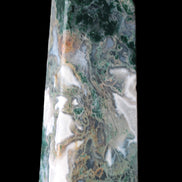 Water Grass Moss agate obelisk 430g Rocks and Things