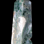 Water Grass Moss agate obelisk 430g Rocks and Things
