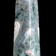 Water Grass Moss agate obelisk 430g Rocks and Things