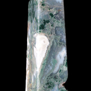Water Grass Moss agate obelisk 430g Rocks and Things