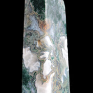 Water Grass Moss agate obelisk 430g Rocks and Things