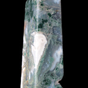 Water Grass Moss agate obelisk 430g Rocks and Things