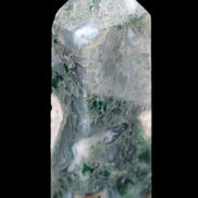 Water Grass Moss agate obelisk 430g Rocks and Things