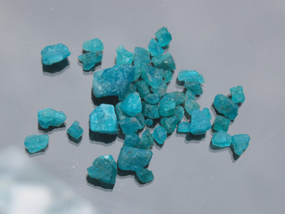 Blue Apatite tiny raw crystals 9-10g Rocks and Things