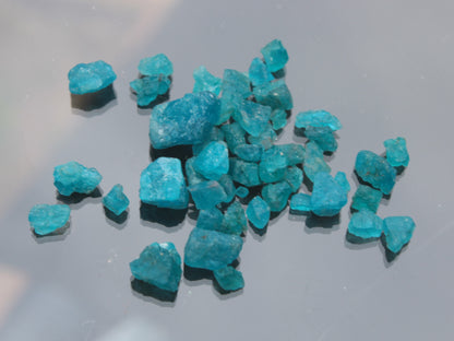 Blue Apatite tiny raw crystals 9-10g Rocks and Things