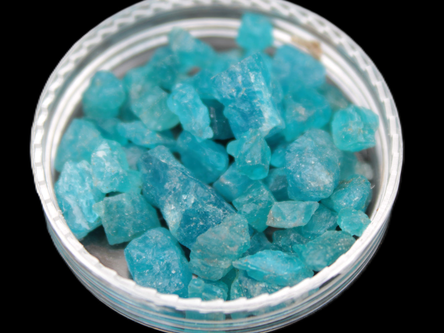 Blue Apatite tiny raw crystals 9-10g Rocks and Things