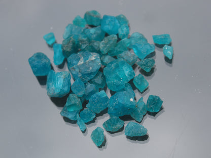 Blue Apatite tiny raw crystals 9-10g Rocks and Things