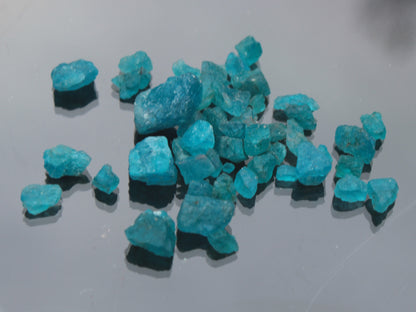 Blue Apatite tiny raw crystals 9-10g Rocks and Things