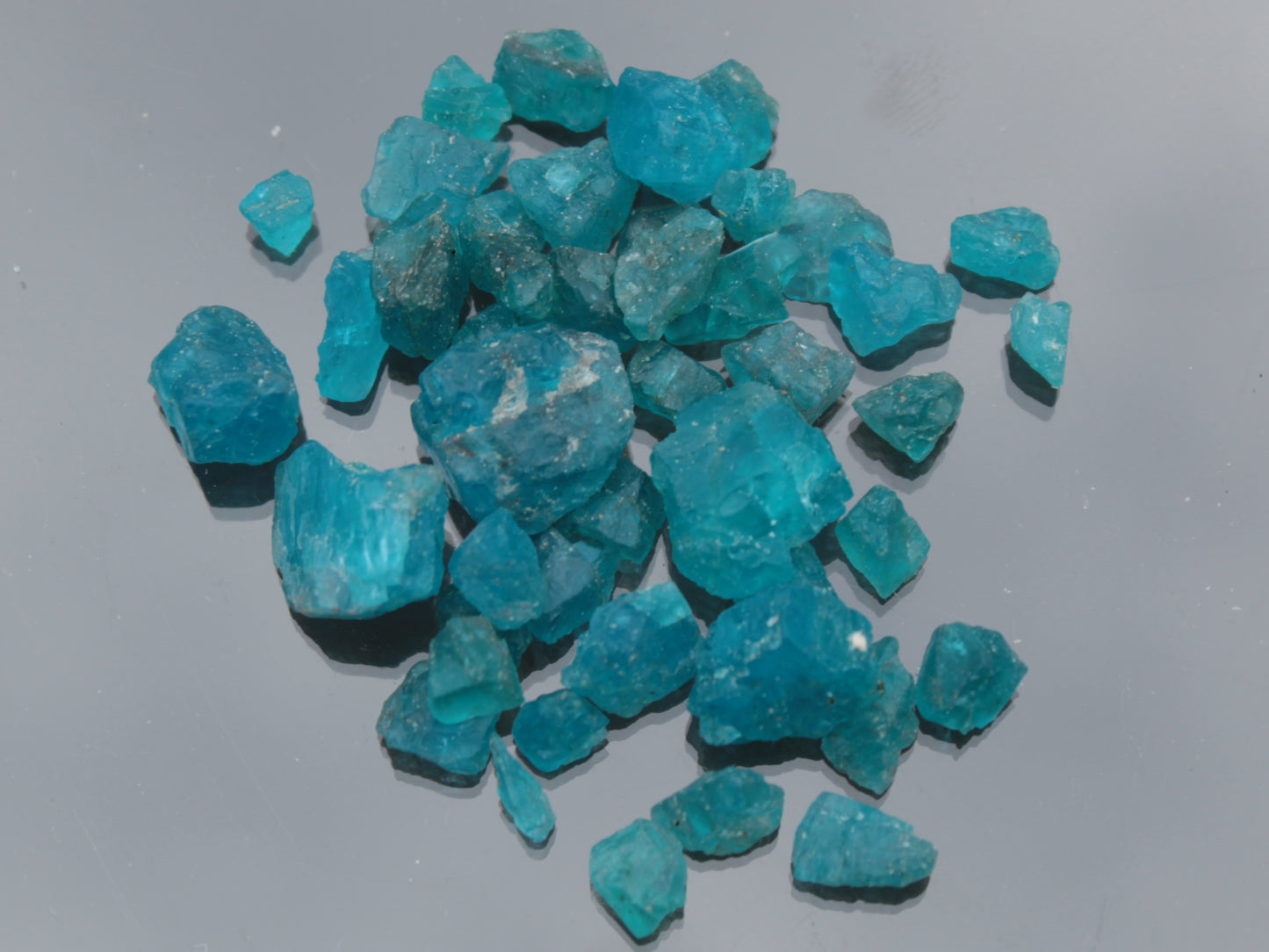 Blue Apatite tiny raw crystals 9-10g Rocks and Things