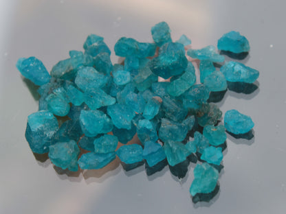 Blue Apatite tiny raw crystals 9-10g Rocks and Things