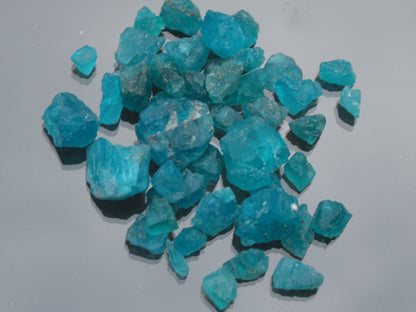 Blue Apatite tiny raw crystals 9-10g Rocks and Things