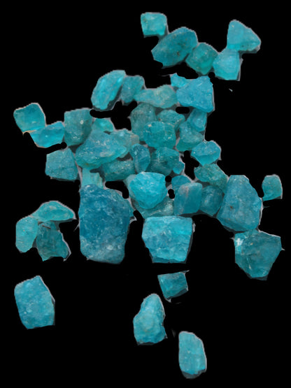 Blue Apatite tiny raw crystals 9-10g Rocks and Things