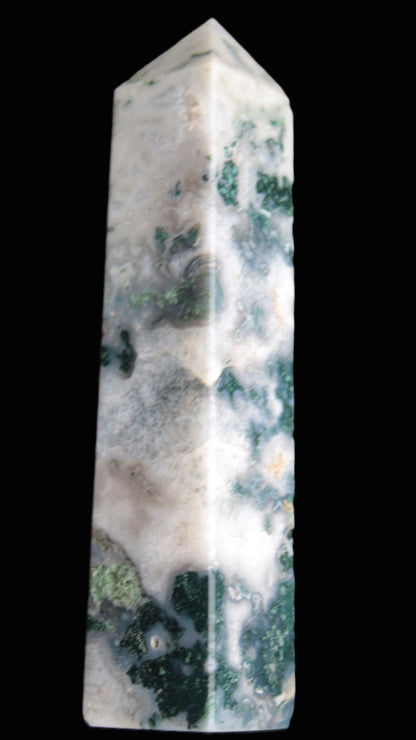 Ocean Grass Moss Agate obelisk 179mm 525g Rocks and Things