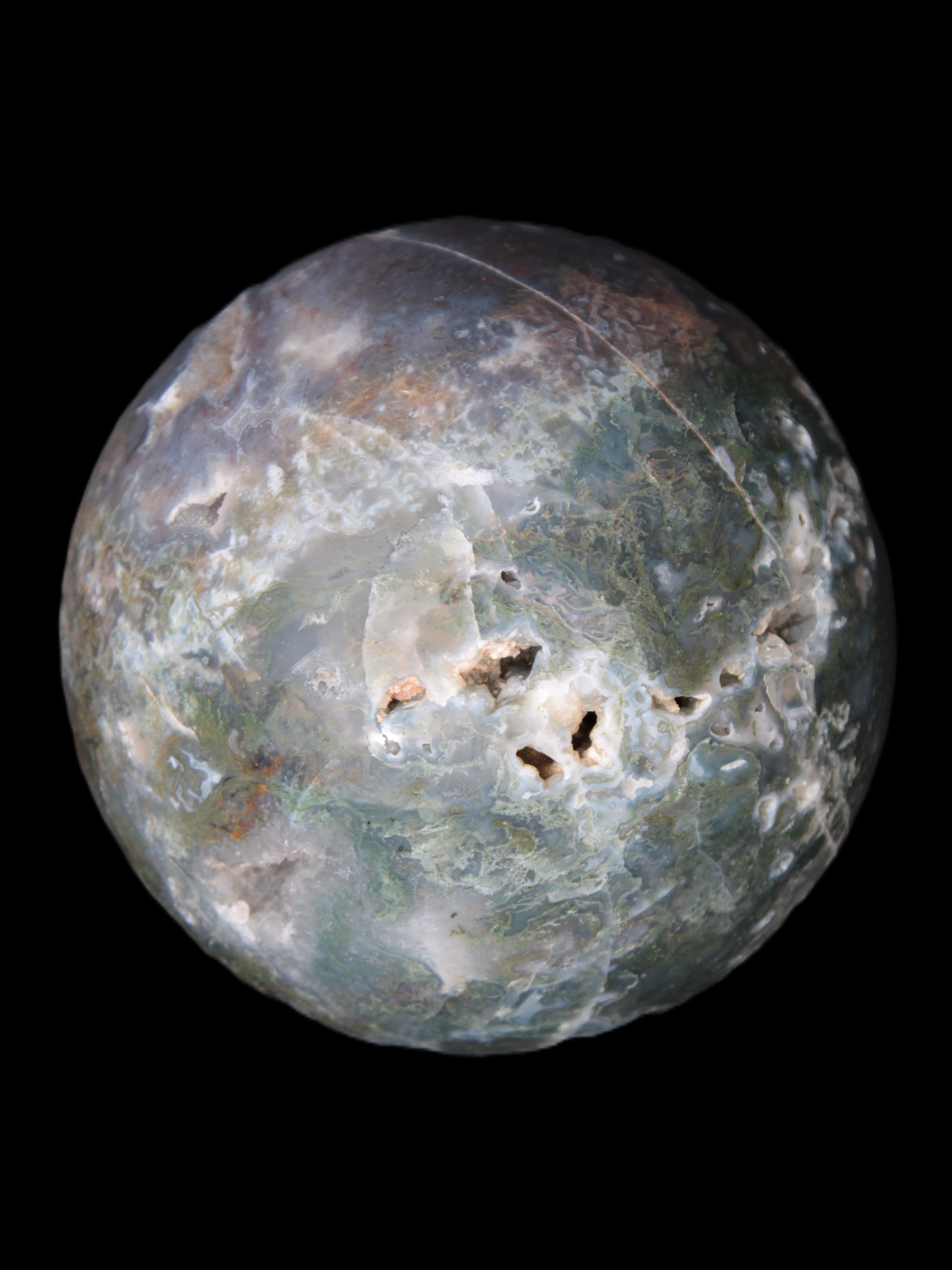 Ocean Moss Agate sphere 118mm 1781g Rocks and Things