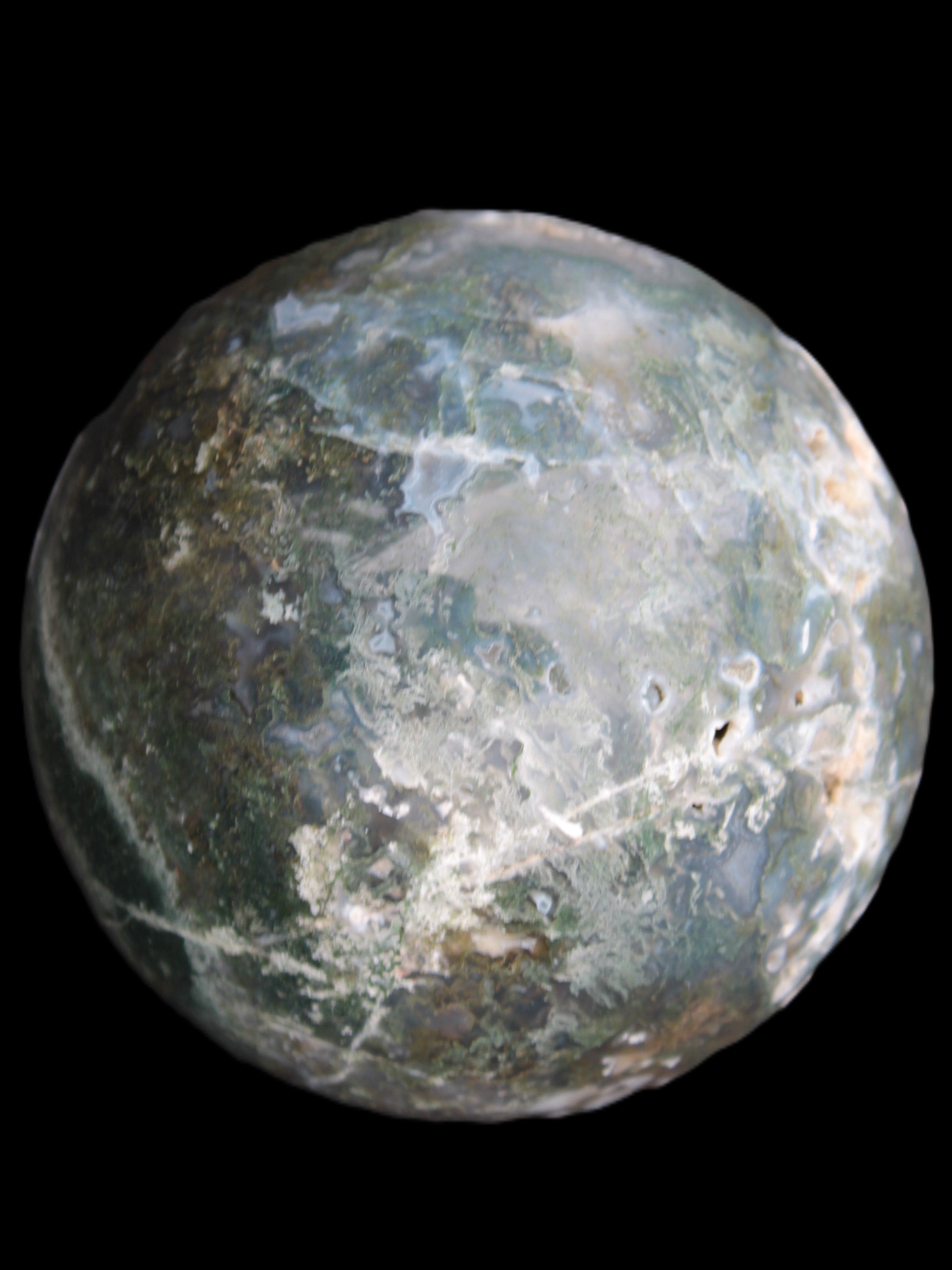 Ocean Moss Agate sphere 118mm 1781g Rocks and Things