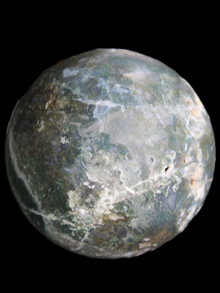 Ocean Moss Agate sphere 118mm 1781g Rocks and Things
