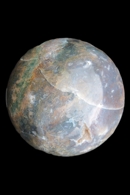 Ocean Moss Agate sphere 118mm 1781g - Rocks and Things Store