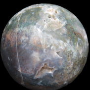 Ocean Moss Agate sphere 118mm 1781g - Rocks and Things Store