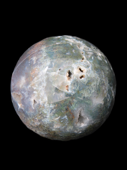 Ocean Moss Agate sphere 118mm 1781g Rocks and Things