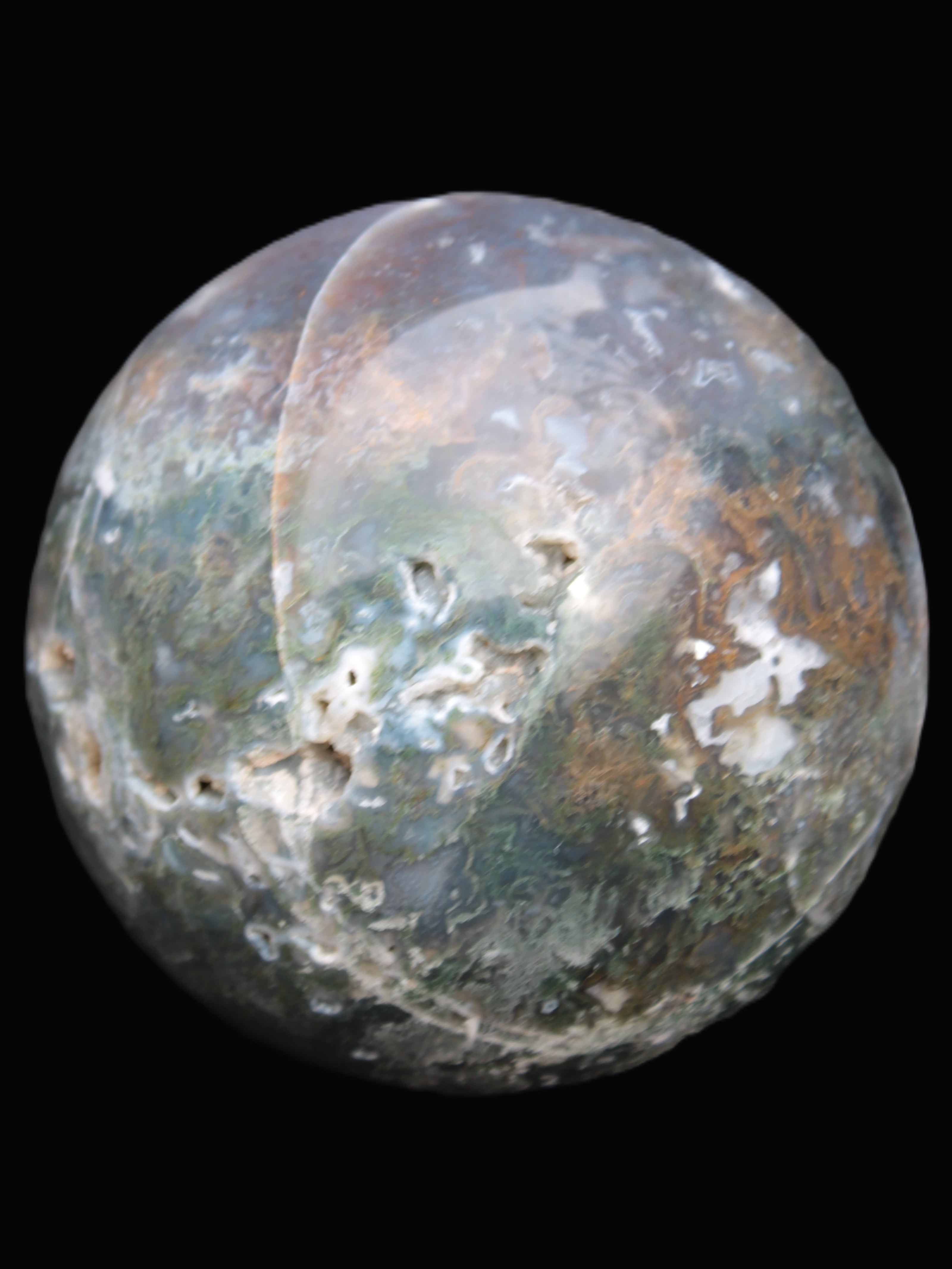 Ocean Moss Agate sphere 118mm 1781g Rocks and Things