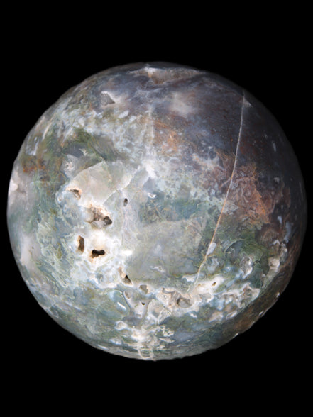 Ocean Moss Agate sphere 118mm 1781g Rocks and Things