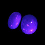 Blue Trolleite stones 15mm-23mm 12-15g in UV light - Rocks and Things Store