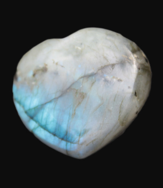 Labradorite heart 25mm-27mm 11.9g-15.8g Rocks and Things