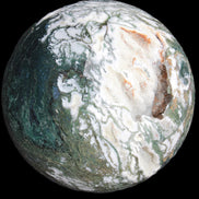 Amazing Ocean Moss Agate sphere with geode cave 4500g - Rocks and Things Store