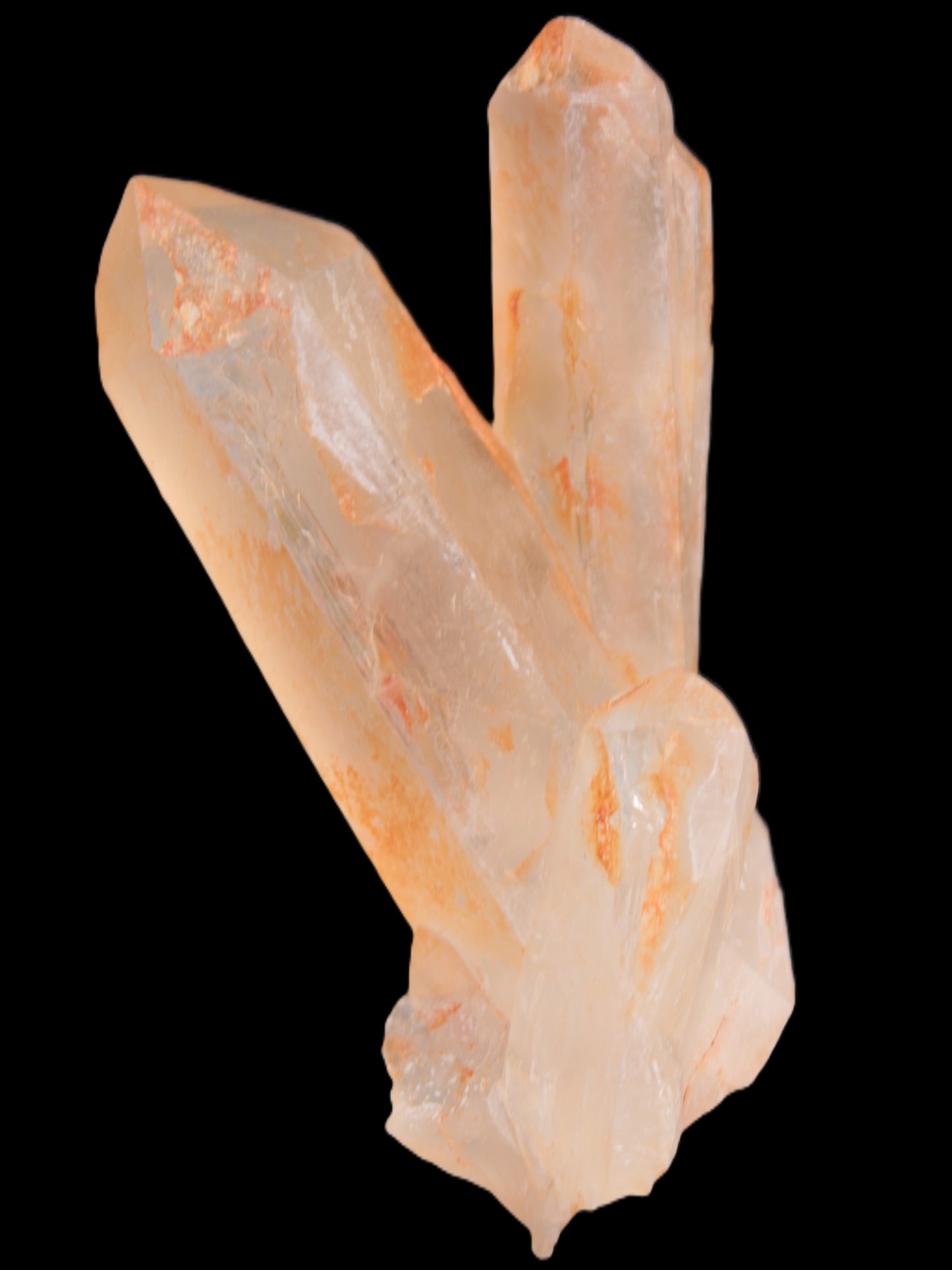 Tangerine Quartz crystal cluster 354g Rocks and Things