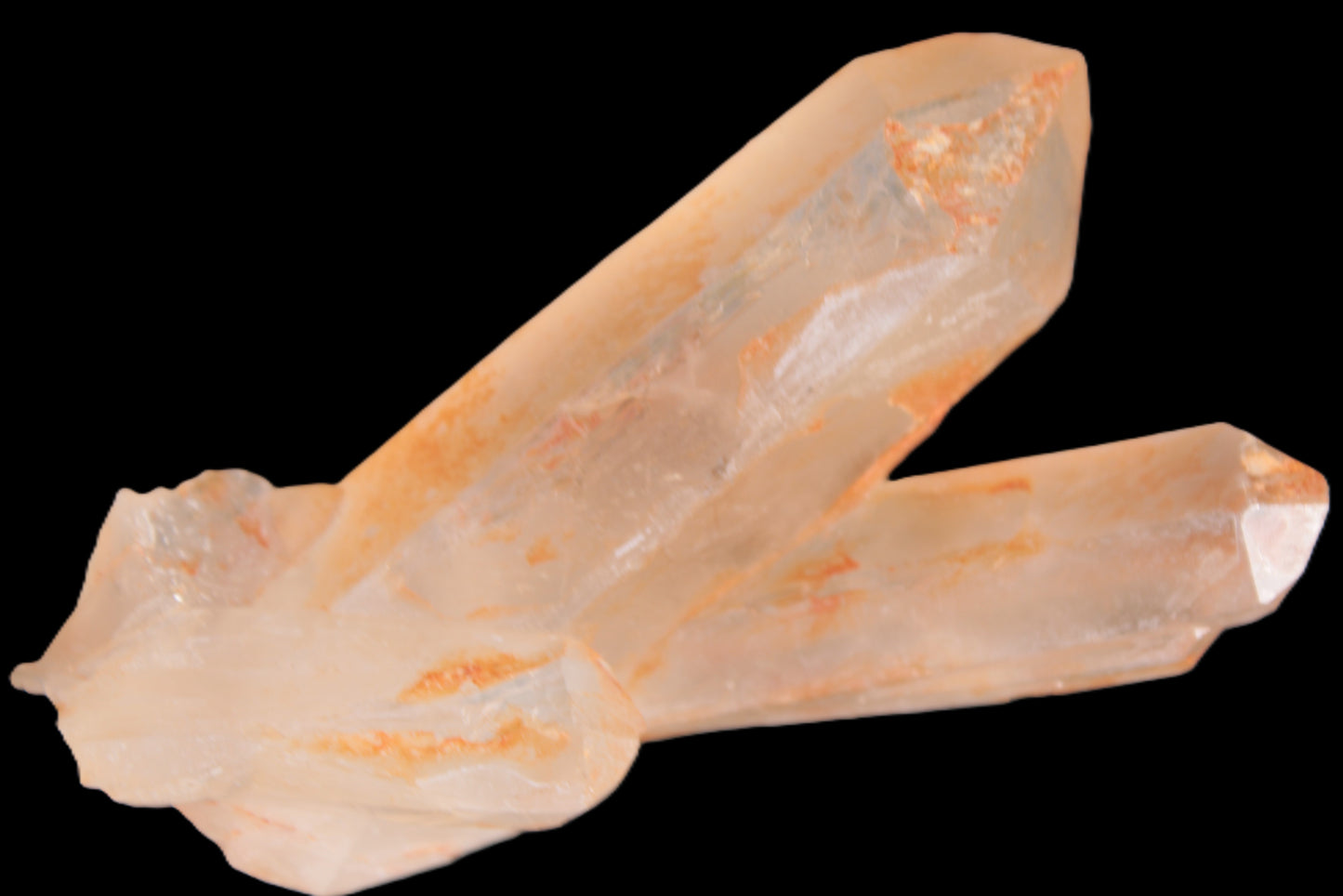 Tangerine Quartz crystal cluster 354g Rocks and Things