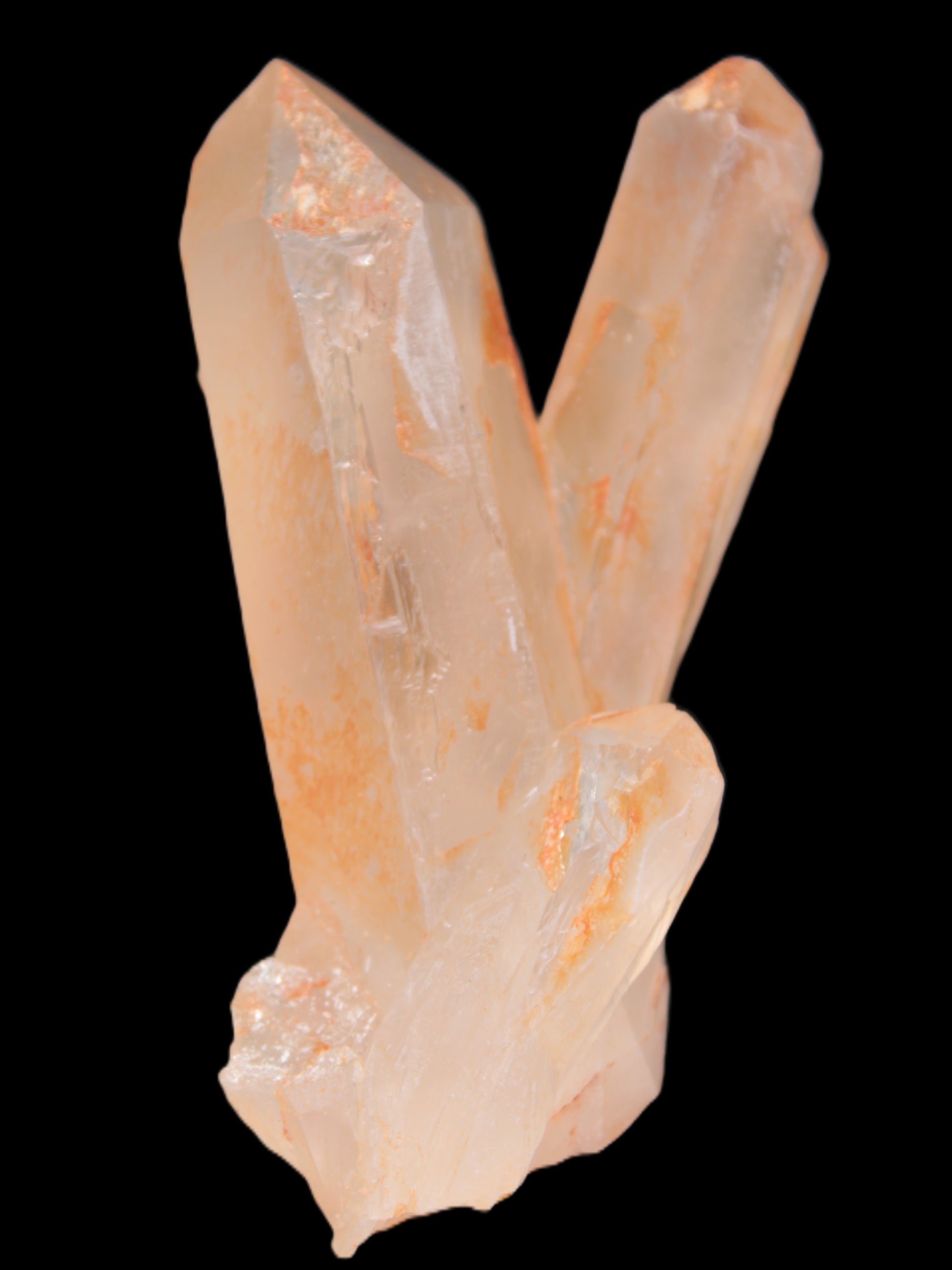 Tangerine Quartz crystal cluster 354g Rocks and Things