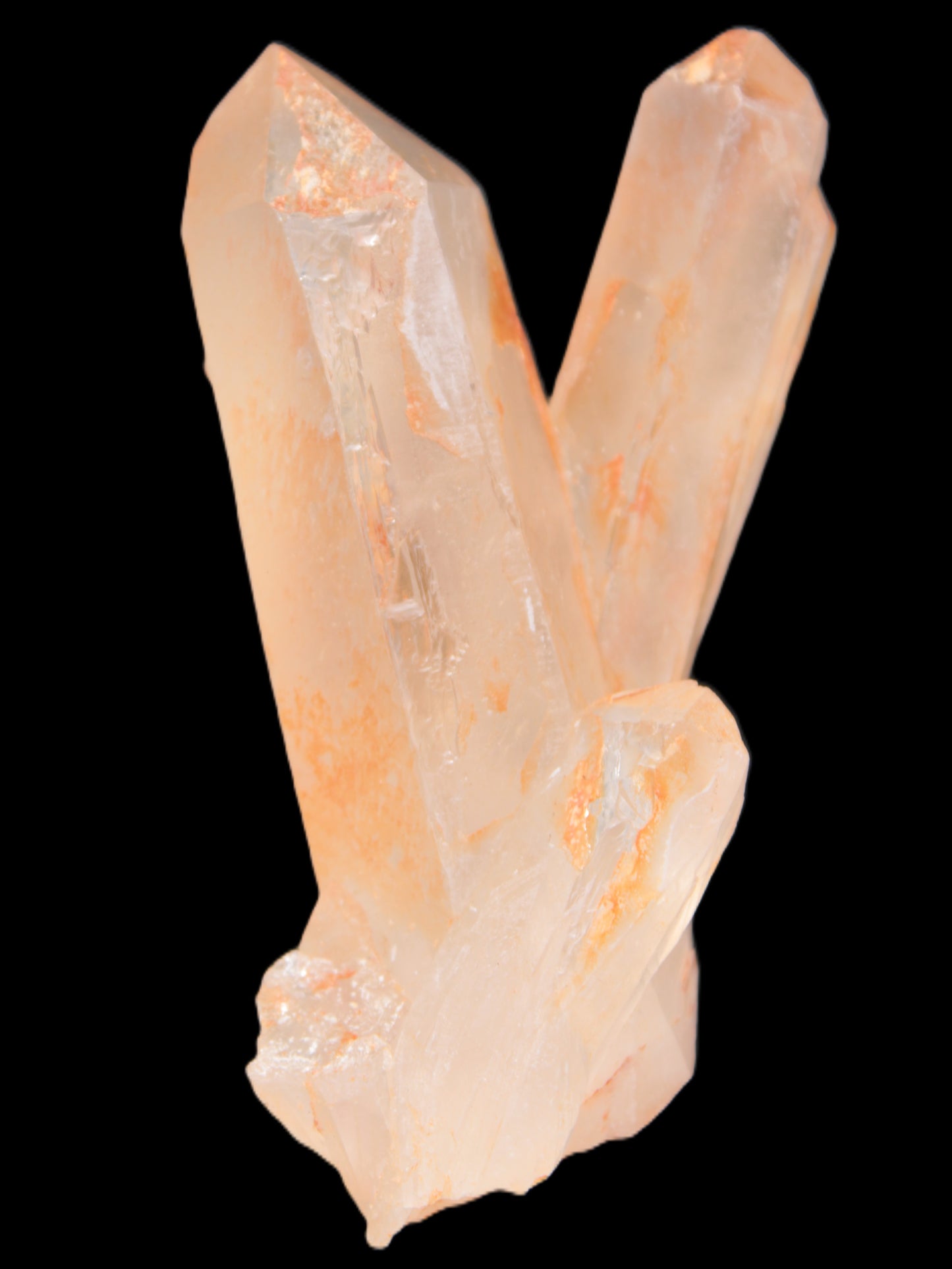 Tangerine Quartz crystal cluster 354g Rocks and Things