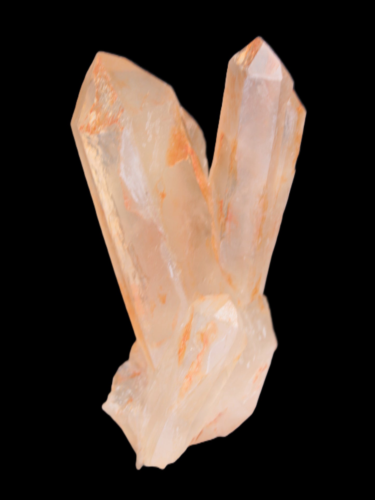 Tangerine Quartz crystal cluster 354g Rocks and Things