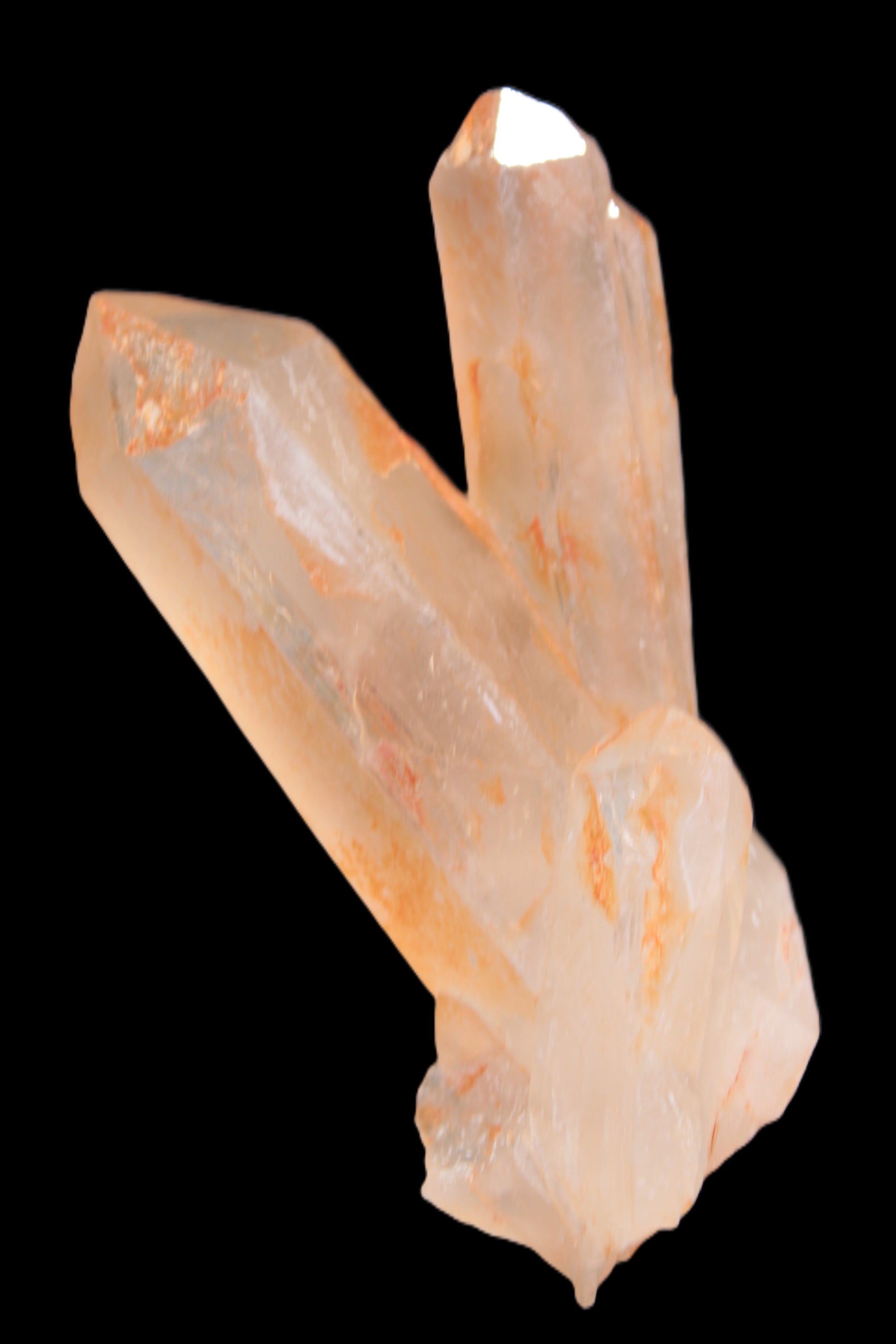 Tangerine Quartz crystal cluster 354g Rocks and Things