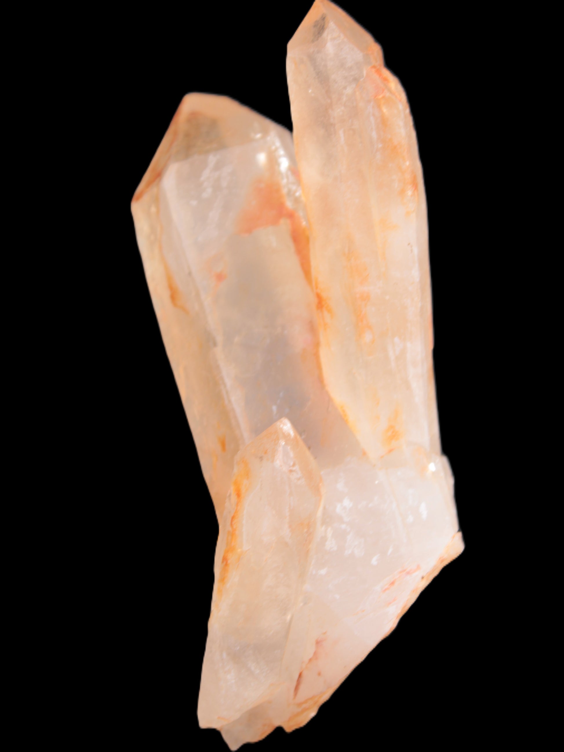 Tangerine Quartz crystal cluster 354g Rocks and Things