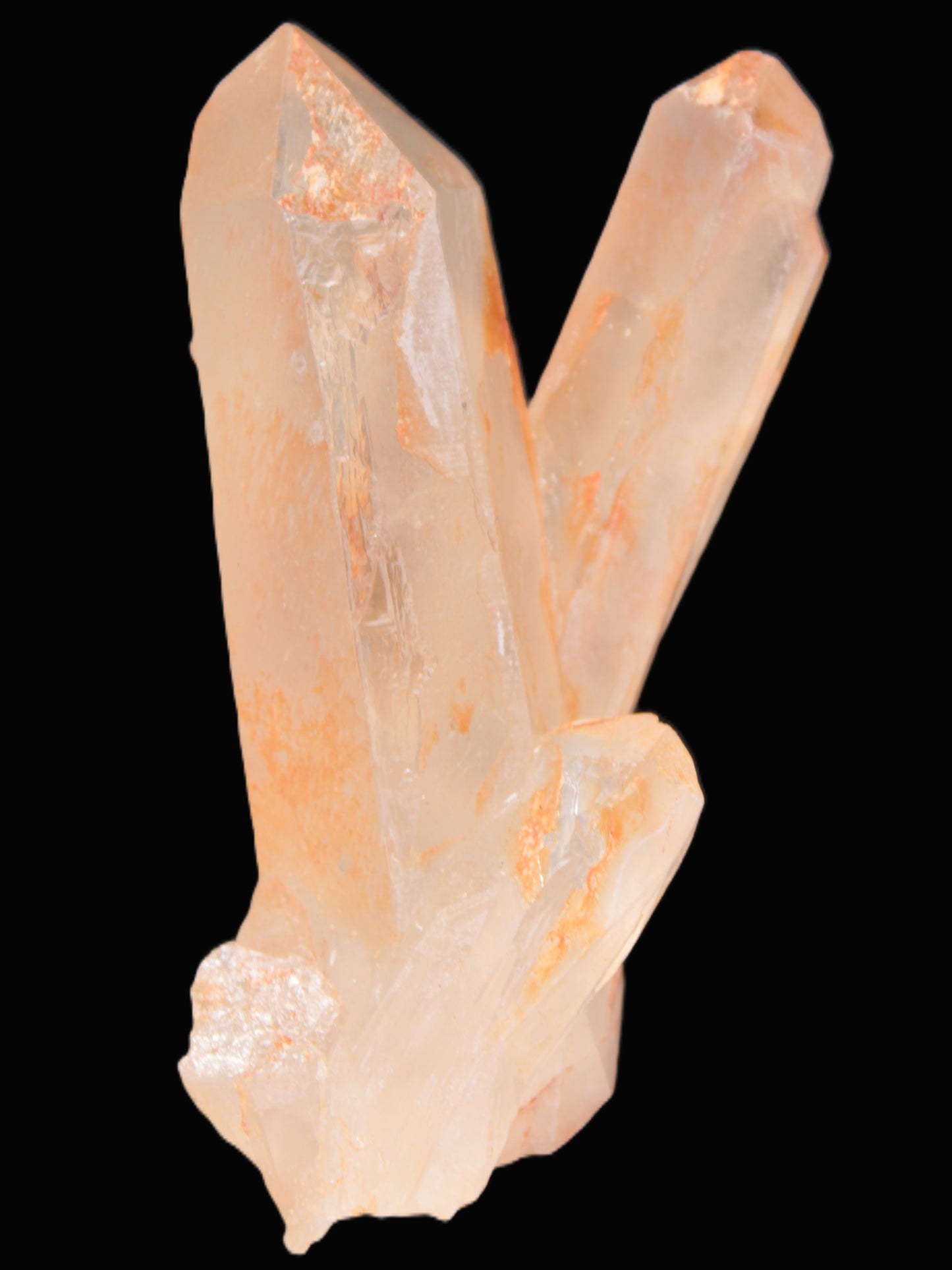 Tangerine Quartz crystal cluster 354g Rocks and Things