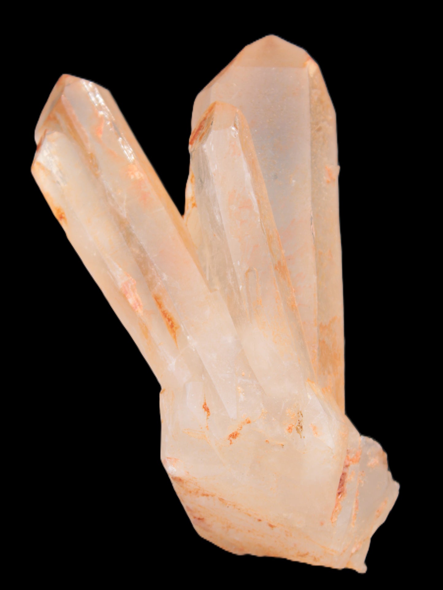 Tangerine Quartz crystal cluster 354g Rocks and Things