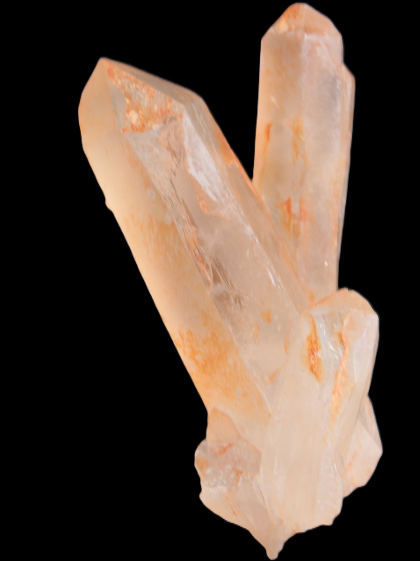 Tangerine Quartz crystal cluster 354g Rocks and Things