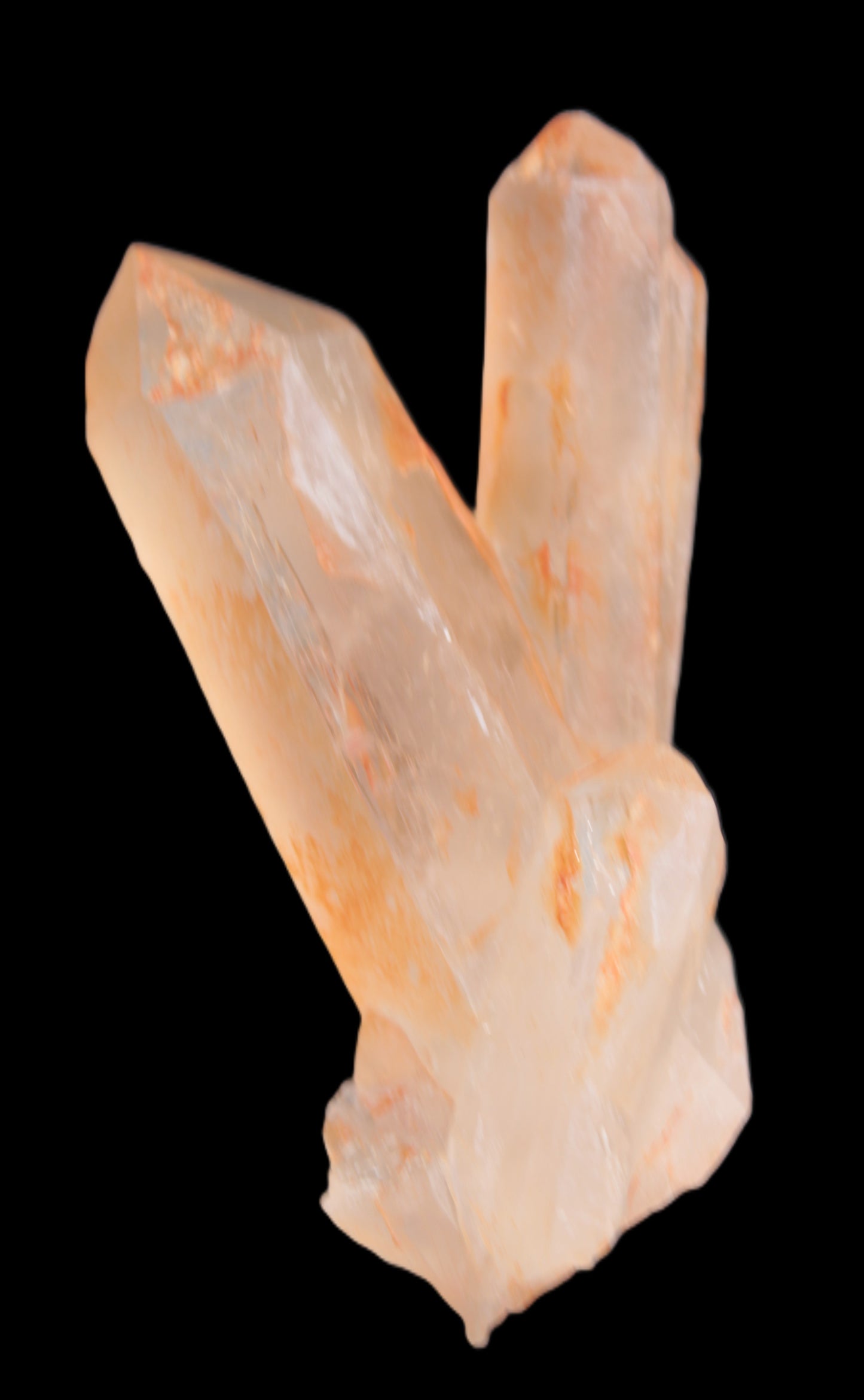 Tangerine Quartz crystal cluster 354g Rocks and Things