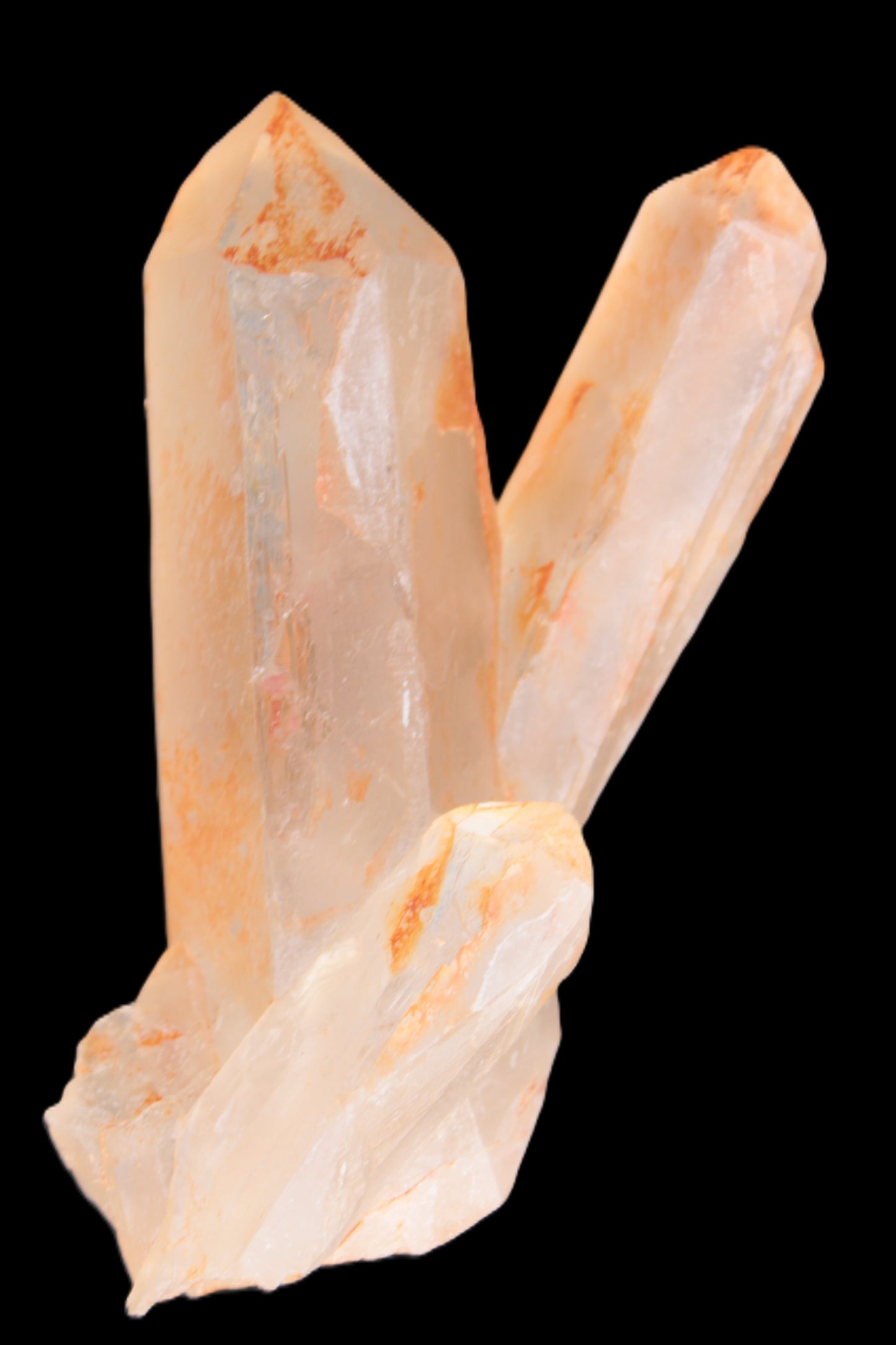 Tangerine Quartz crystal cluster 354g Rocks and Things