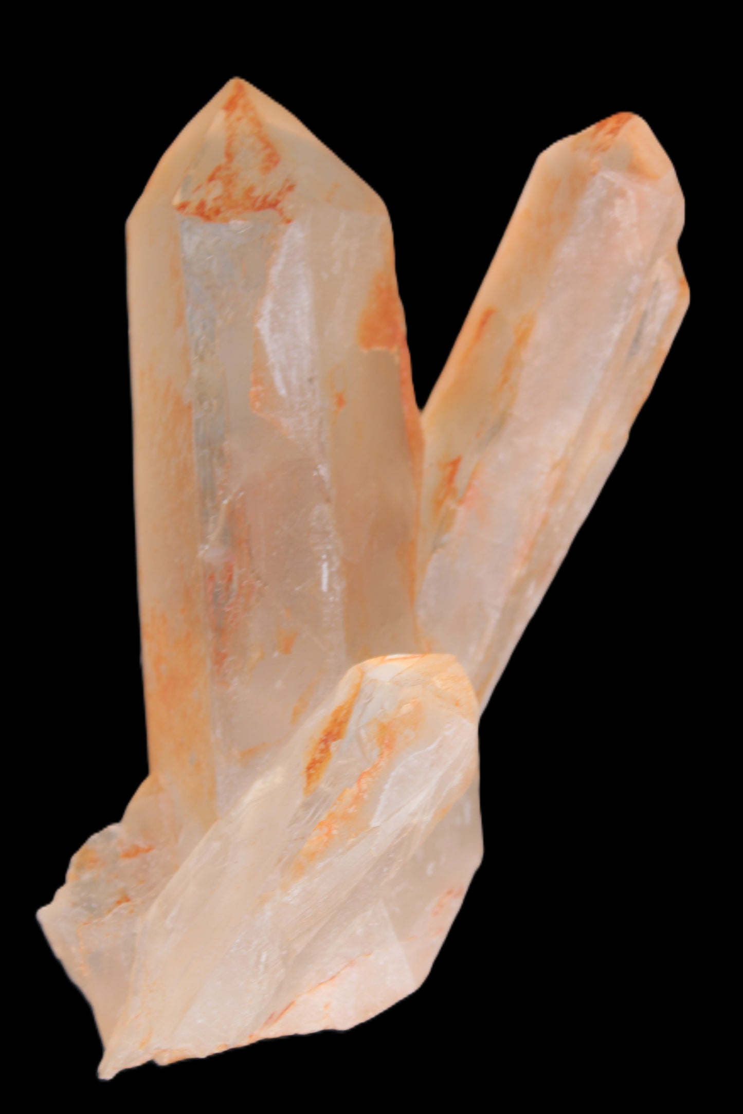 Tangerine Quartz crystal cluster 354g Rocks and Things