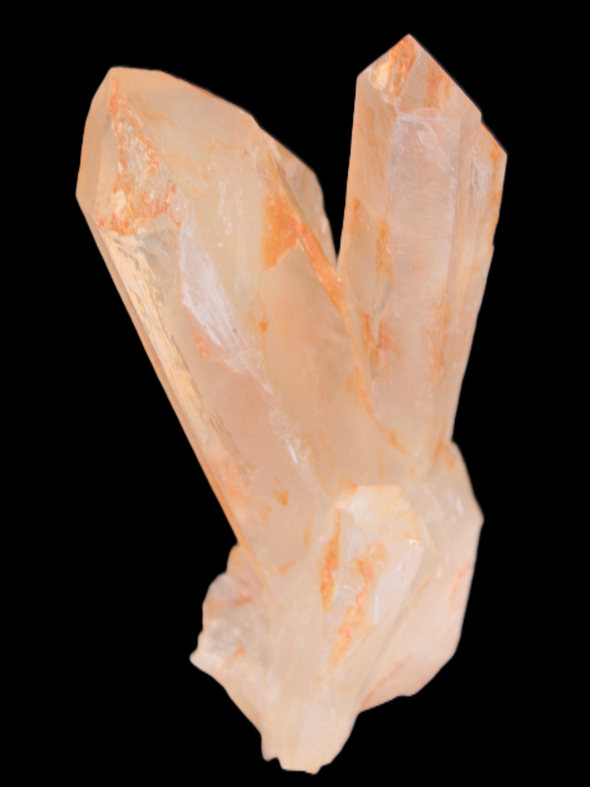 Tangerine Quartz crystal cluster 354g Rocks and Things